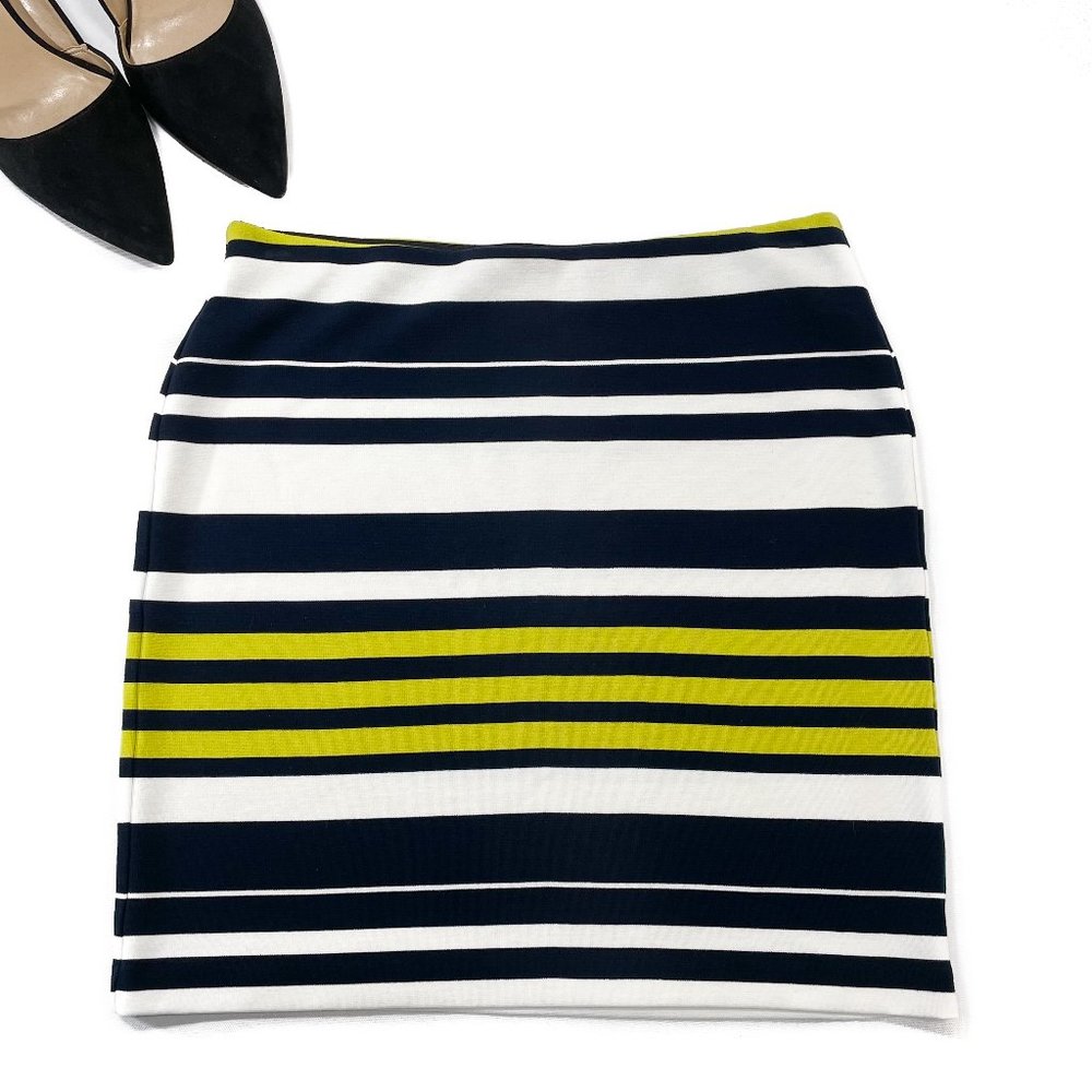 Ann Taylor Petite Stretchy Striped Skirt 6P
